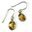 HELIOS, silver earrings, citrine, Ag 925/1000