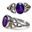 NŒUD CELTIQUE, bague, argent améthyste 925/1000