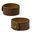 Oak leaves, leather bracelet - dark brown
