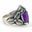 SHAMROCK, ring, amethyst, sterling silver