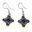 PRAGA, medieval silver earrings, peridot and lapis lazuli, Ag 925/1000