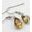 RUTH, silver earrings, citrine, Ag 925/1000