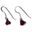 TRIANGULAR, sterling silver garnet earrings