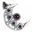 LUNA pendant, garnet, silver 925 11g