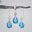 POLARIS, silver jewelry set, glass, Ag 925