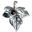 IVY LEAF silver pendant Almandine