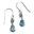 KYANE, silver earrings, blue topaz, Ag 925/1000
