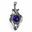AMALIE, Art Nouveau jewellery, silver pendant with amethyst, Ag 925
