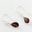 RUTH, boucles d'oreilles en argent, grenat, Ag 925/1000