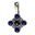 PRAGA, medieval silver pendant with garnet and lapis lazuli, Ag 925/1000