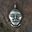CELTIC HEAD, Msecke Zehrovice, Bohemia, zinc pendant, antique silver