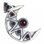 LUNA pendant, garnet, silver 925 11g