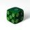 Bone Roman dice - green