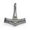THOR HAMMER - silver replica, ROMERSDAL
