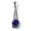 TRIANGLE - silver pendant, amethyst, Ag 925