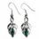ELVISH EARRINGS, malachite, sterling silver