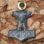 THORSHAMMER - Moldavit, Schonen, Silber 925, 18 g