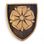 MEDIEVAL ROSE, coat of arms in shield 20cm
