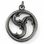 Gothic Triskelion - cathedral window, pendant, zinc