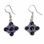 PRAGA, medieval silver earrings, amethyst, Ag 925/1000