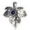 IVY LEAF silver pendant Amethyst