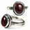 Medieval silver ring with garnet, Ag 925/1000
