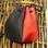 Pochette en cuir, rouge