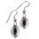 MAIA earrings, silver and garnet