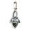 KIRA - pendentif, moldavite, argent