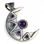 LUNA Pendant, amethyst, sterling silver