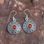 ISOLDA, hessonite, silver earrings