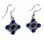 PRAGA, medieval silver earrings, garnet and lapis lazuli, Ag 925/1000