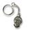 Celtic head keychain, zinc antique silver