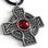 Pendant Celtic cross, red