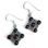 PRAGA, medieval earrings with garnets, silver 925/1000