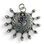 DEVANA, Slavic solar pendant, silver - Amethyst