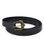 Viking leather belt Borre, black, old brass