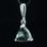 TRIANGULAR, Silberanhänger, Moldavit, Ag 925