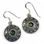 ANTICA ROMA, silver earrings, Moldavite, Ag 925/1000