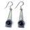 TRIANGLE - Garnet, earrings, silver
