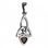 KIRA - boucles d'oreilles, grenat, argent