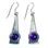 TRIANGLE - silver earrings, amethyst Ag 925