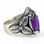 SHAMROCK, ring, amethyst, sterling silver