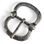 Boucle médiévale pour lanières, argent vieilli, 10 mm