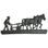 Ploughman and horses, barn decoration, cast iron