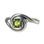 NORICA, silver ring, peridot, Ag 925/1000