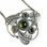 TRISKEL, bijoux art nouveau, collier, moldavite Ag 925/1000