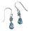 KYANE, boucles d'oreilles en argent, topaze bleue, Ag 925/1000