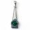 TRIANGLE - Malachite, pendant, silver
