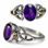 CELTIC KNOT, ring, amethyst silver 925/1000